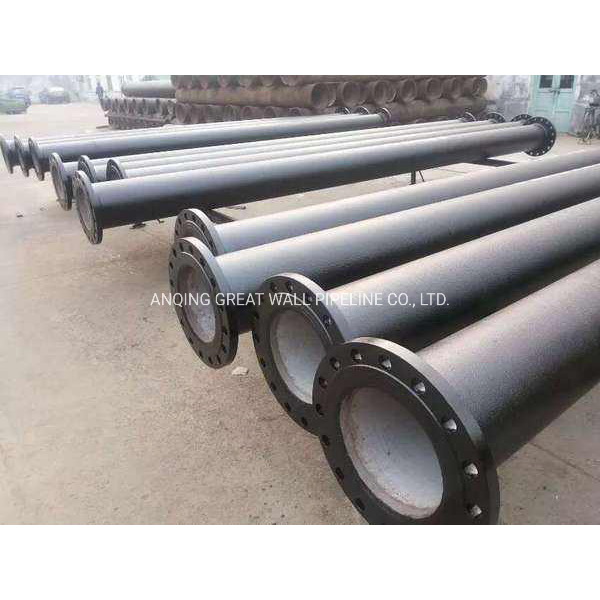 ISO2531 En545 Double Flange Pn10 Pn16 Ductile Iron Pipe with Bitumen Coating