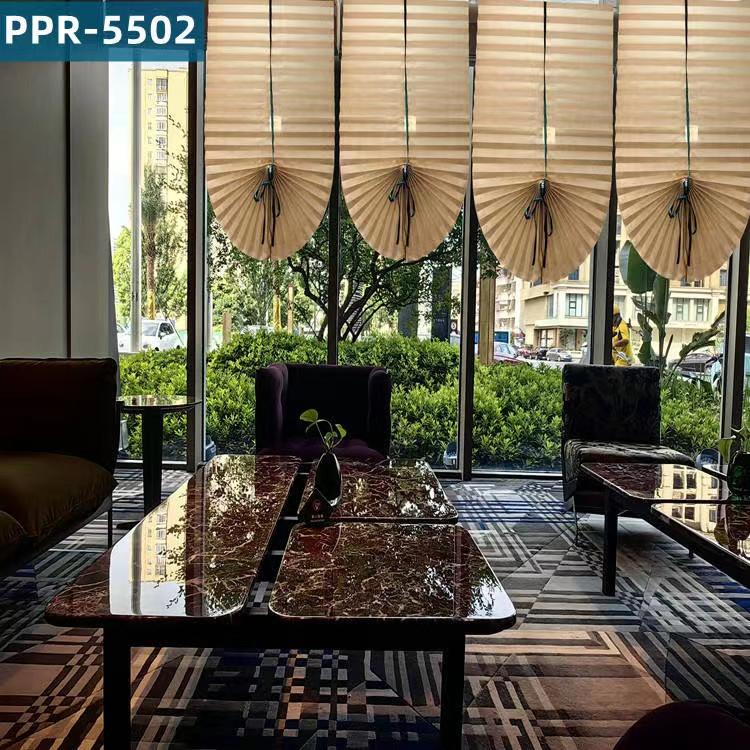 Polypropylene with Ribbon, Pleated Semi-Shading Curtain PPR5502, Can Be Cut and Pasted