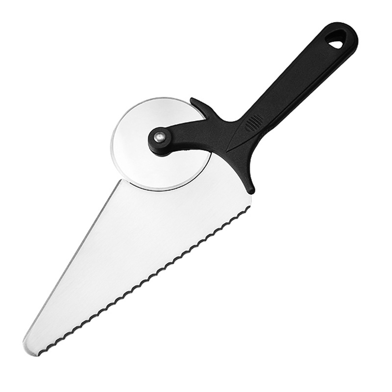 Нож для пиццы 2 в 1 с лопаткой из нержавеющей стали