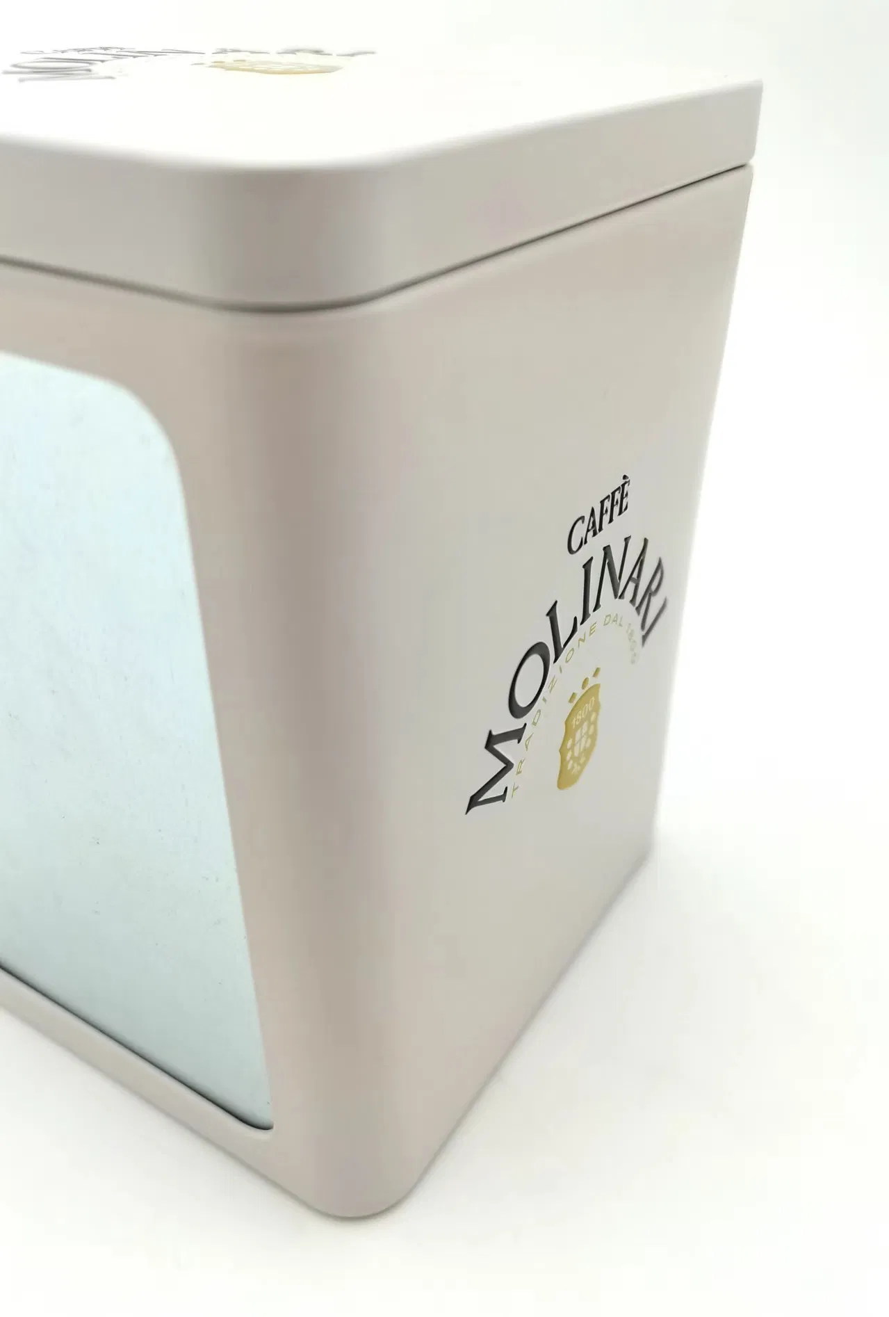 Branding Coffee Shop Restaurant Embossed Logo Tinplate Napkin Box Tissue Holder