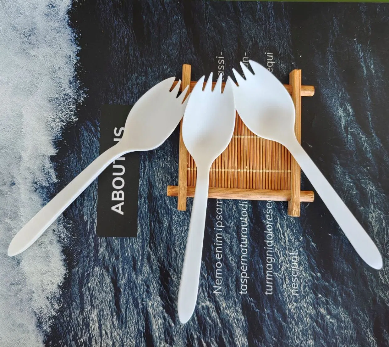 Wholesale Comostable Tableware Biodegradable Eco Friendly Cornstarch Cpla Spork Fork Spoon