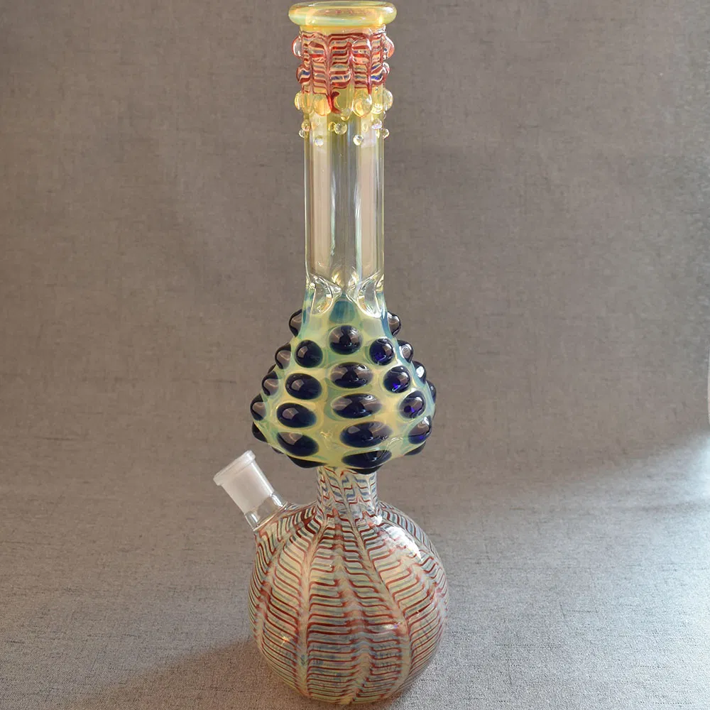 Wholesale Brosilicate Glass Smoking with Black Triple Layer /Triple Arm Straight Glass Water Pipe