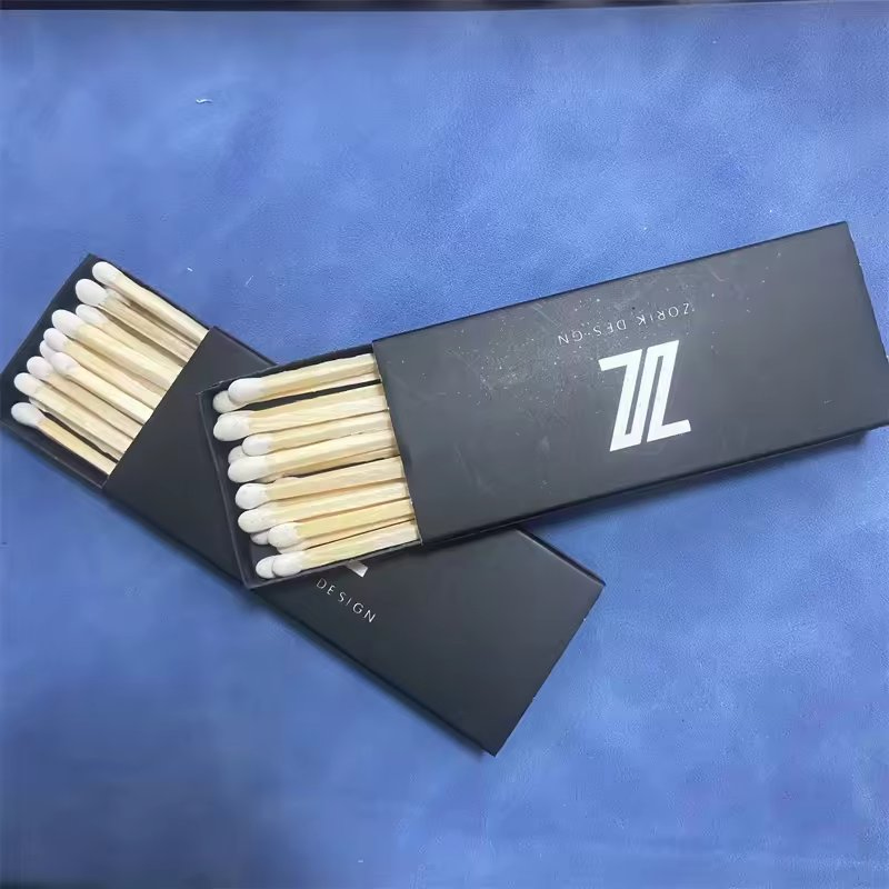 Hot Sell Long Matches High Quality Wooden Embossed Printing Boxed Colorful Candle Match for Hotel