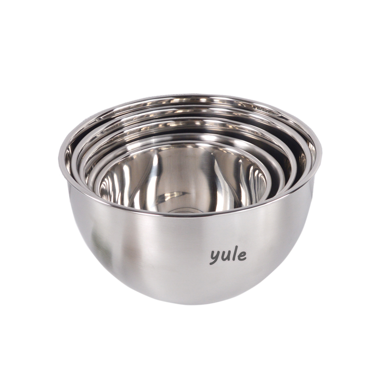 Best Selling Vegetable Food Serving Foldable Bowl Stainless Steel in Acciaio Inox Bol Colorful Coating France Mixing Bowl