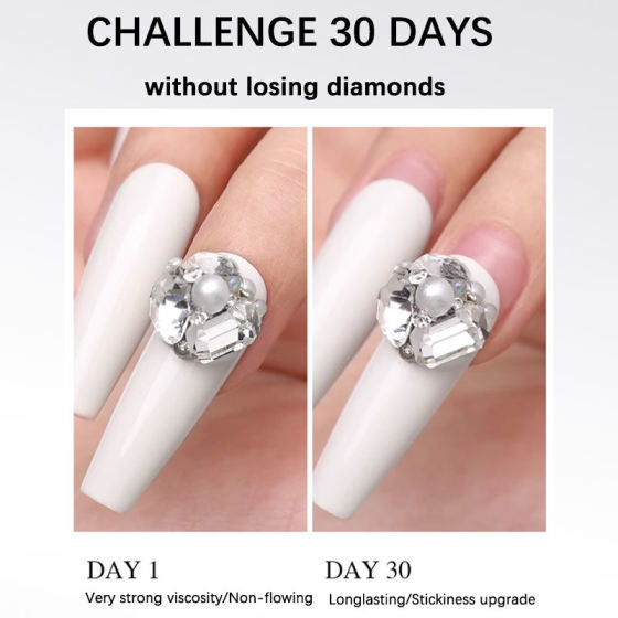 Super Strong Adhesive Rhinestone Glue Fast Curing Clear Rhinestone UV Nail Gel