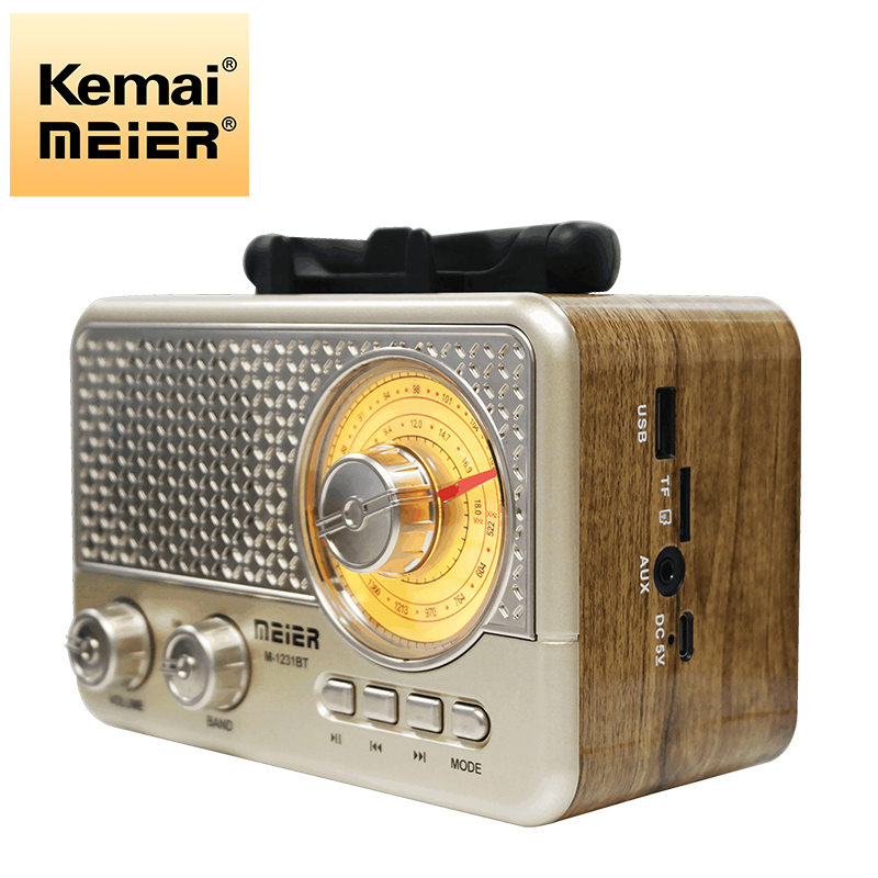 M-1231bt Homeportable Retro Vintage Transistor Rechargeable FM Bt Radio
