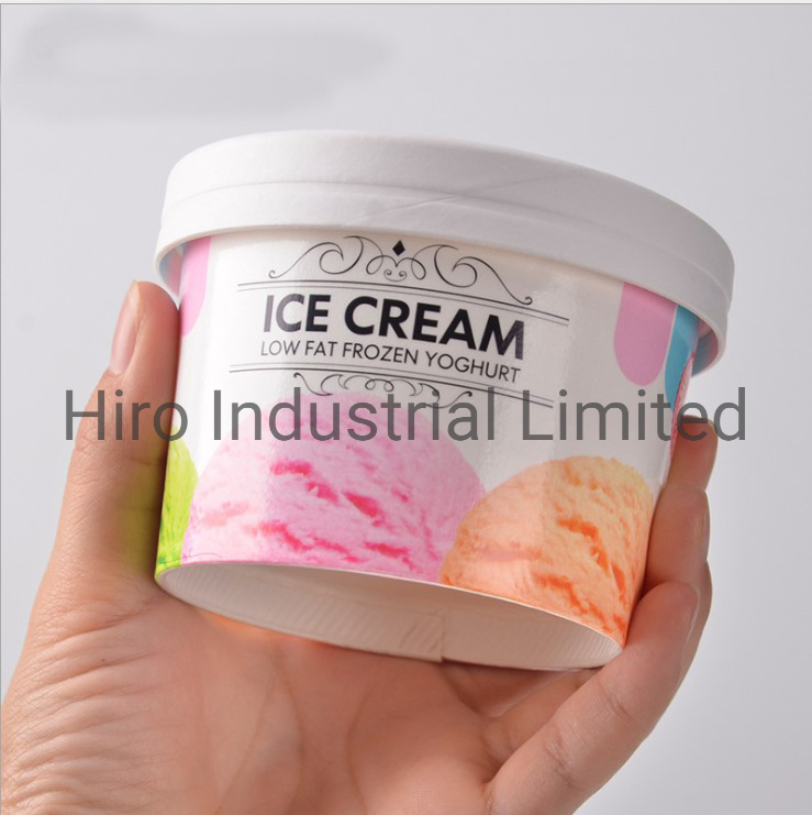 Degradation Disposable Environmentally Custom Colors Creative Paper Ice Cream Cups