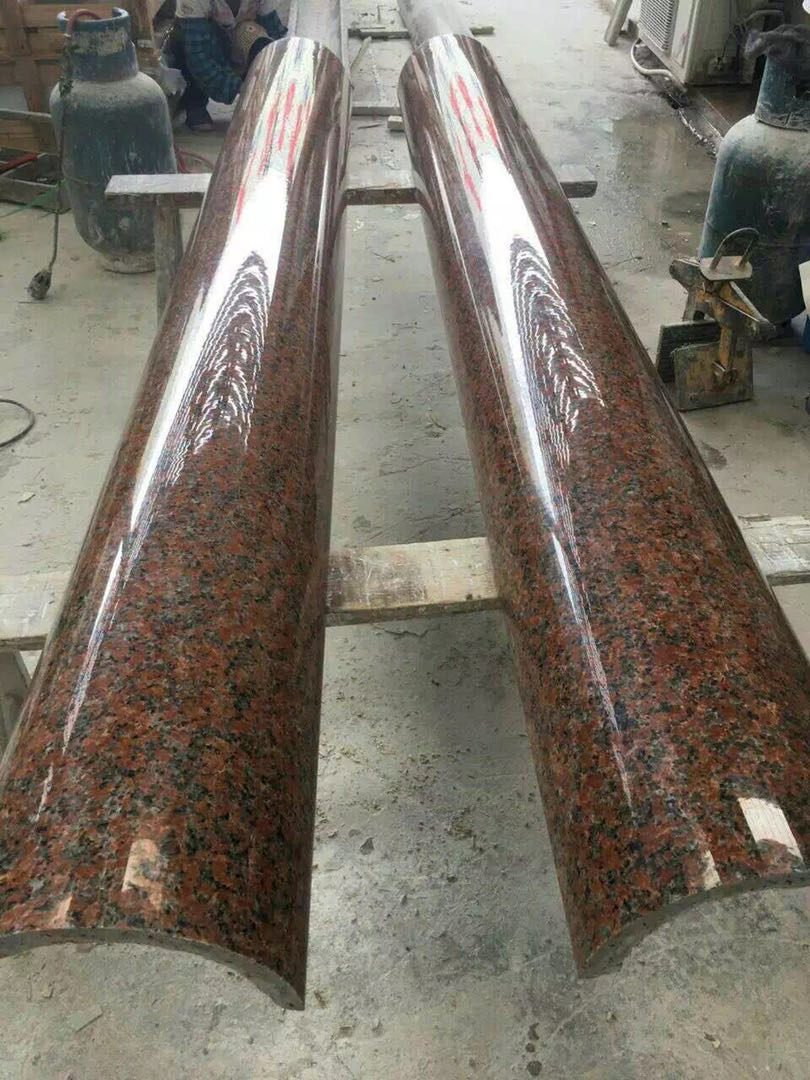 Wholesale Decorative Round Pillar Outdoor Marble/Granite Columns Hollow/Solid Roman Column