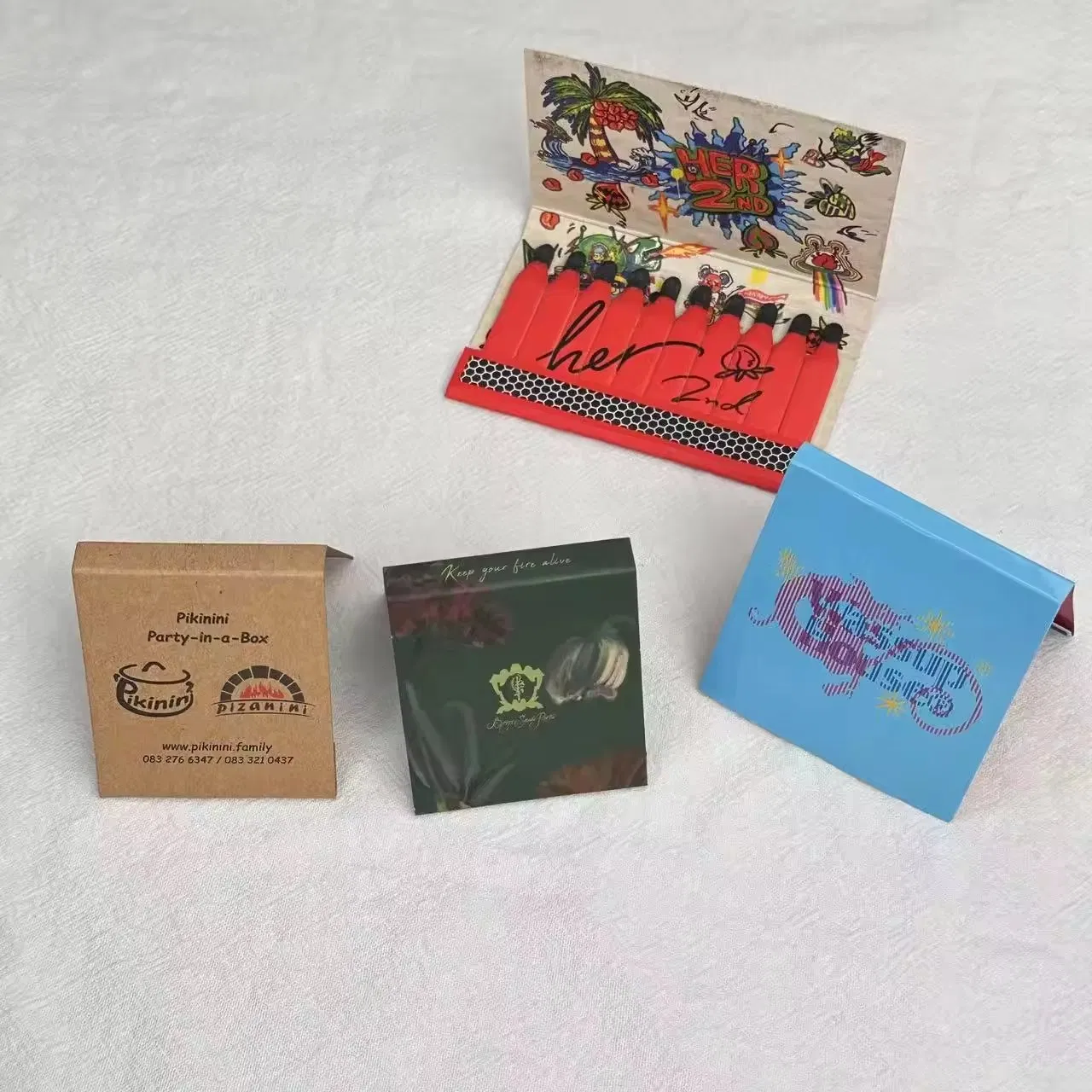 Ins Style Customized Size Design for Matchbooks Logo Full-Color Printing Household Cigar Matches Vintage Matchbooks