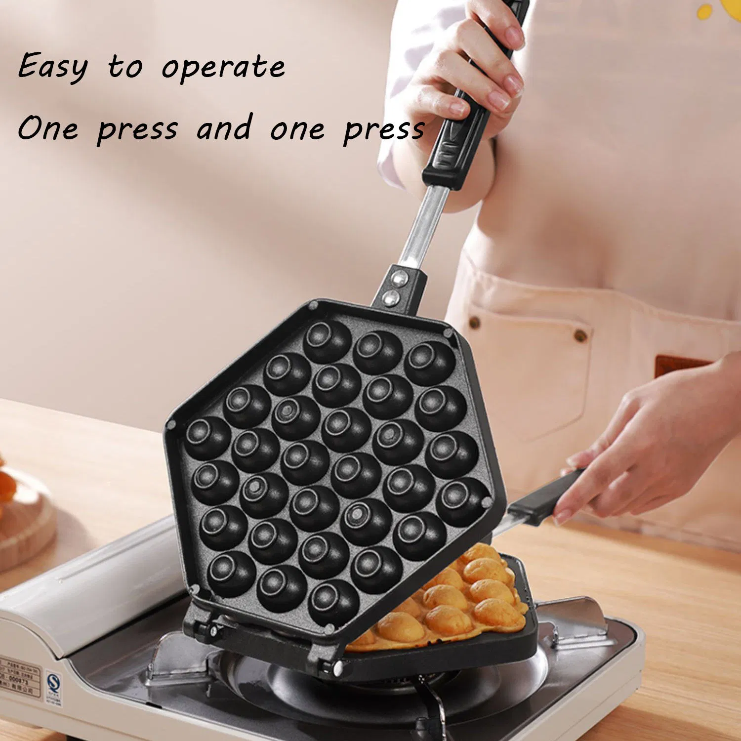 New Non-Stick Dly Eggettes Pan Cast Iron Waffle Mold Plate Using for Kitchen