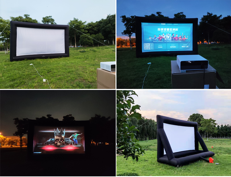 Outdoor Party Backyard Cinema 30-500 People 450cmx350cm Giant Inflatable Movie Screen Projection