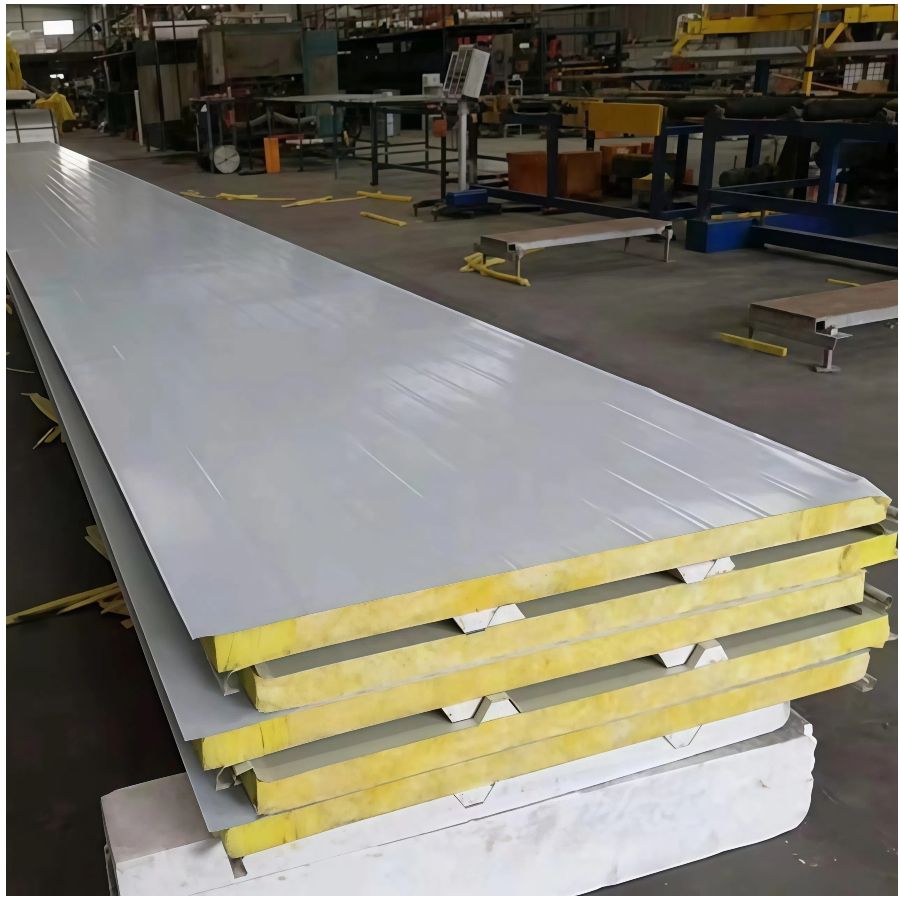 High Soundproof Glass Wool Sandwich Panel for Office Building Walls