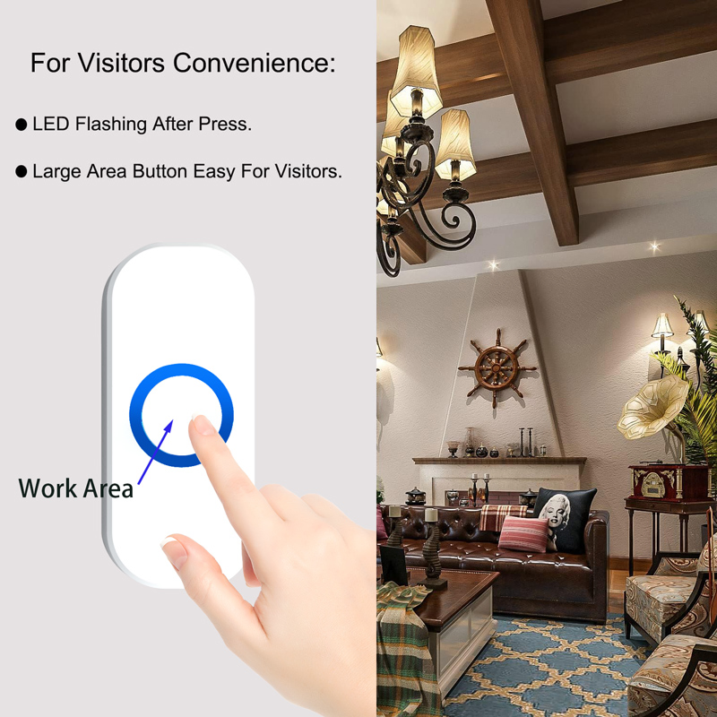 Cheap Economic Long Range Battery Powered AC Plug in Wireless Doorbell