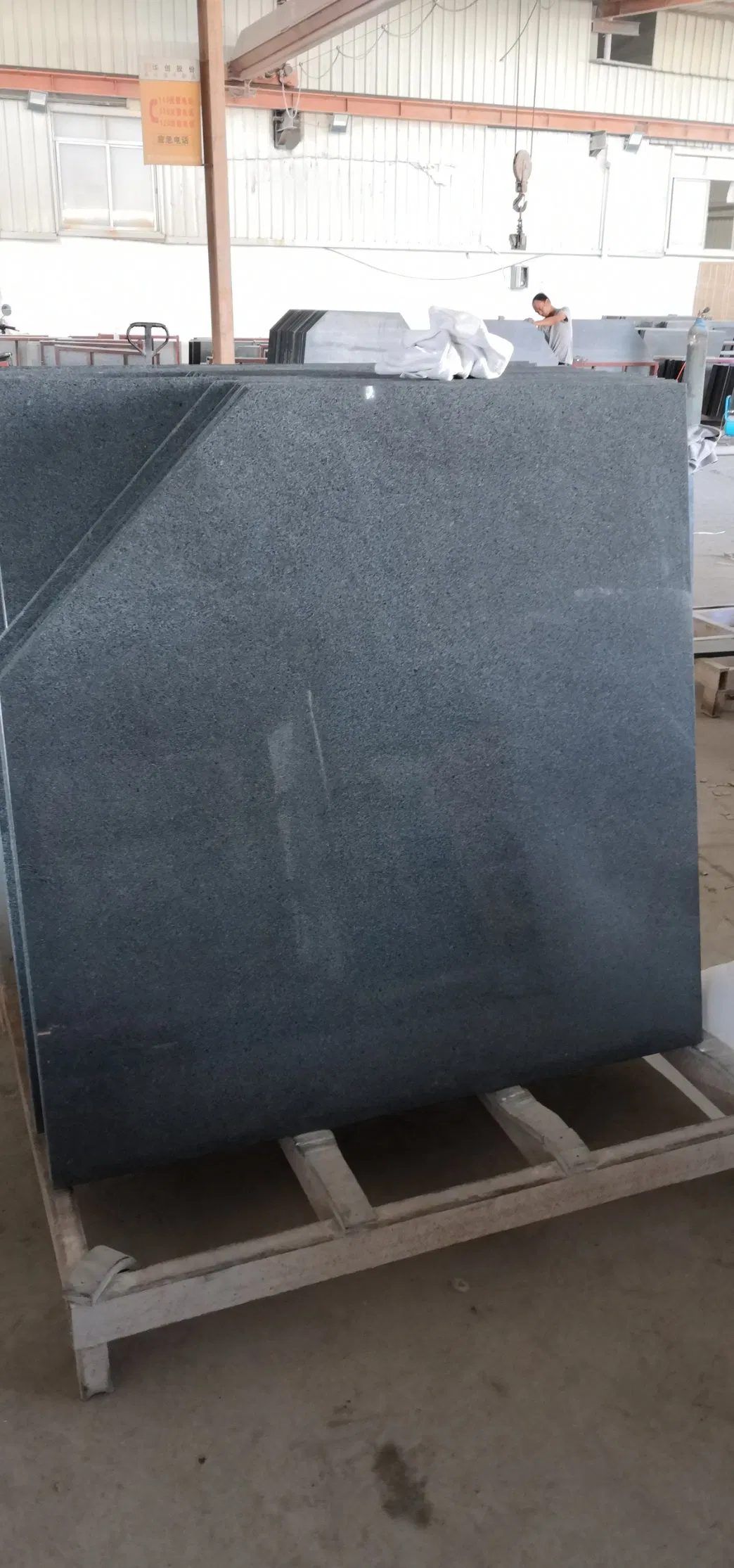 Pure Black Granite Stone Slab for Fireplace Parts Sets & Accessories Stove Teardrop Hearths Pad