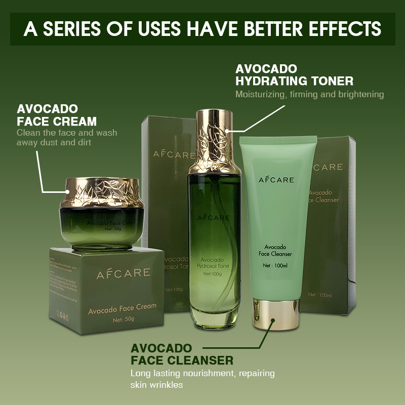 Private Label Moisture Whitening Anti-Aging Soothing The Skin Avocado Skincare Series