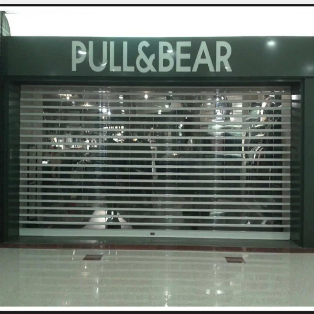 1.5mm Thick Perspective Automatic Rolling Shutter Door with DC Motor