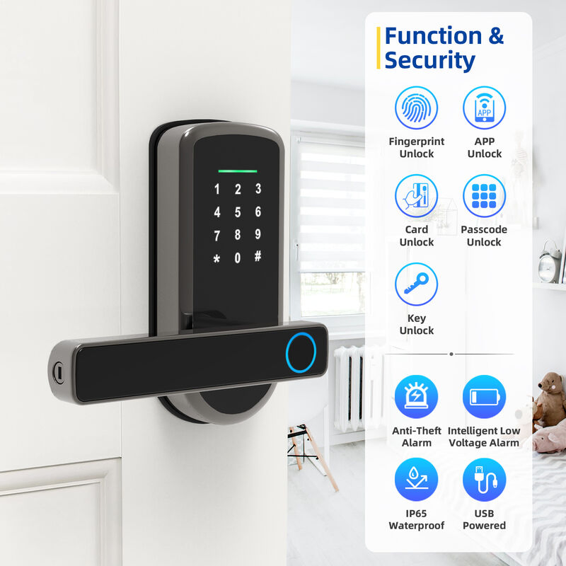 Digital Tuya Inteligentes WiFi Keys Apartment Fingerprint Smart Door Lock