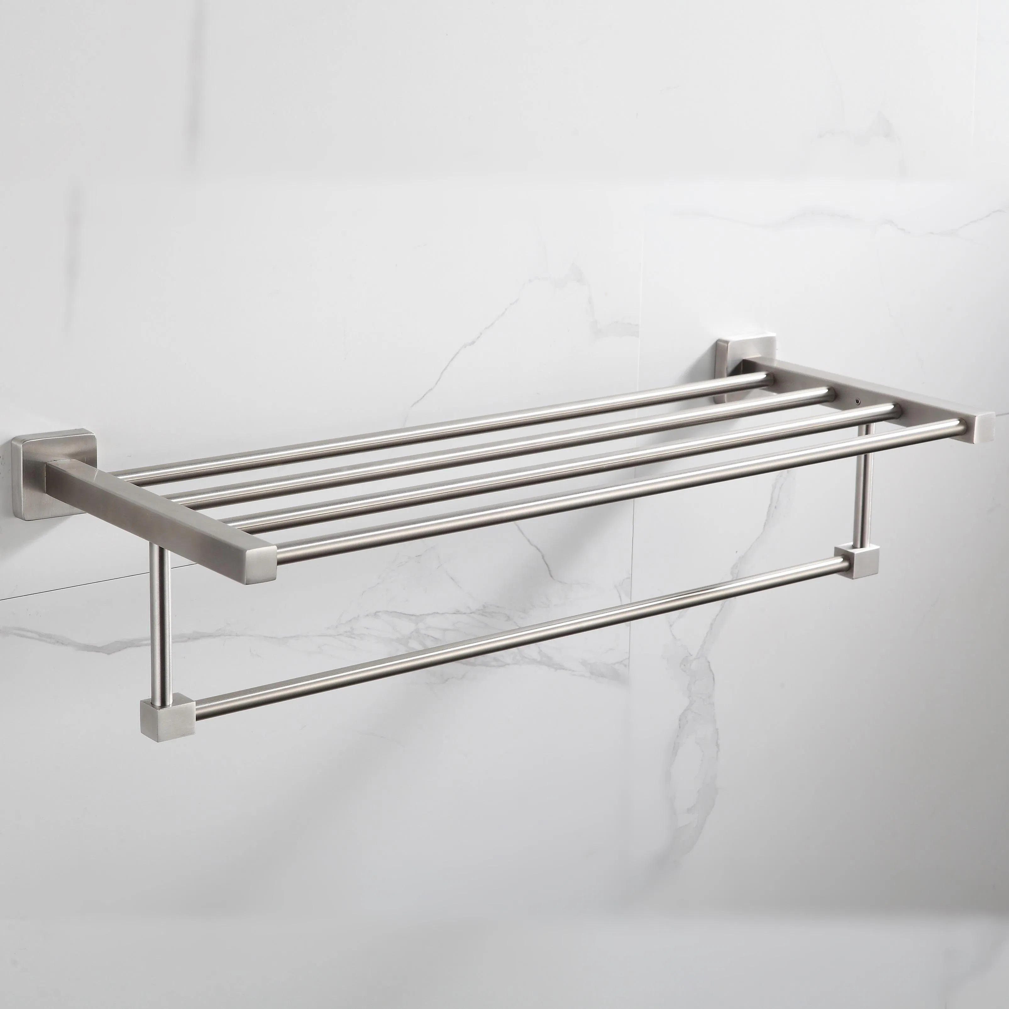 10 Pieces Simple Brushed Nickel Wall Mounted Bathroom Accessories Set