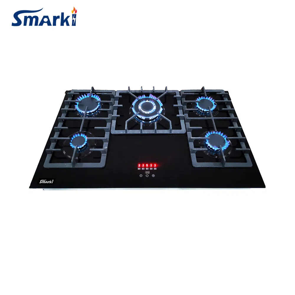 Touch Control with Timer 5 Burner Gas Cooktop Gas Hob