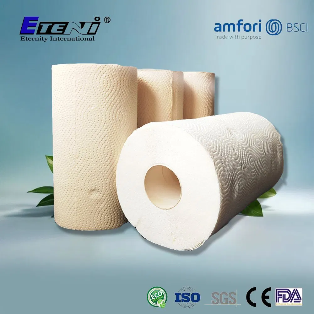 2ply White Bamboo Kitchen Towel Roll and Individual Wrapped Kitchen Papertowel