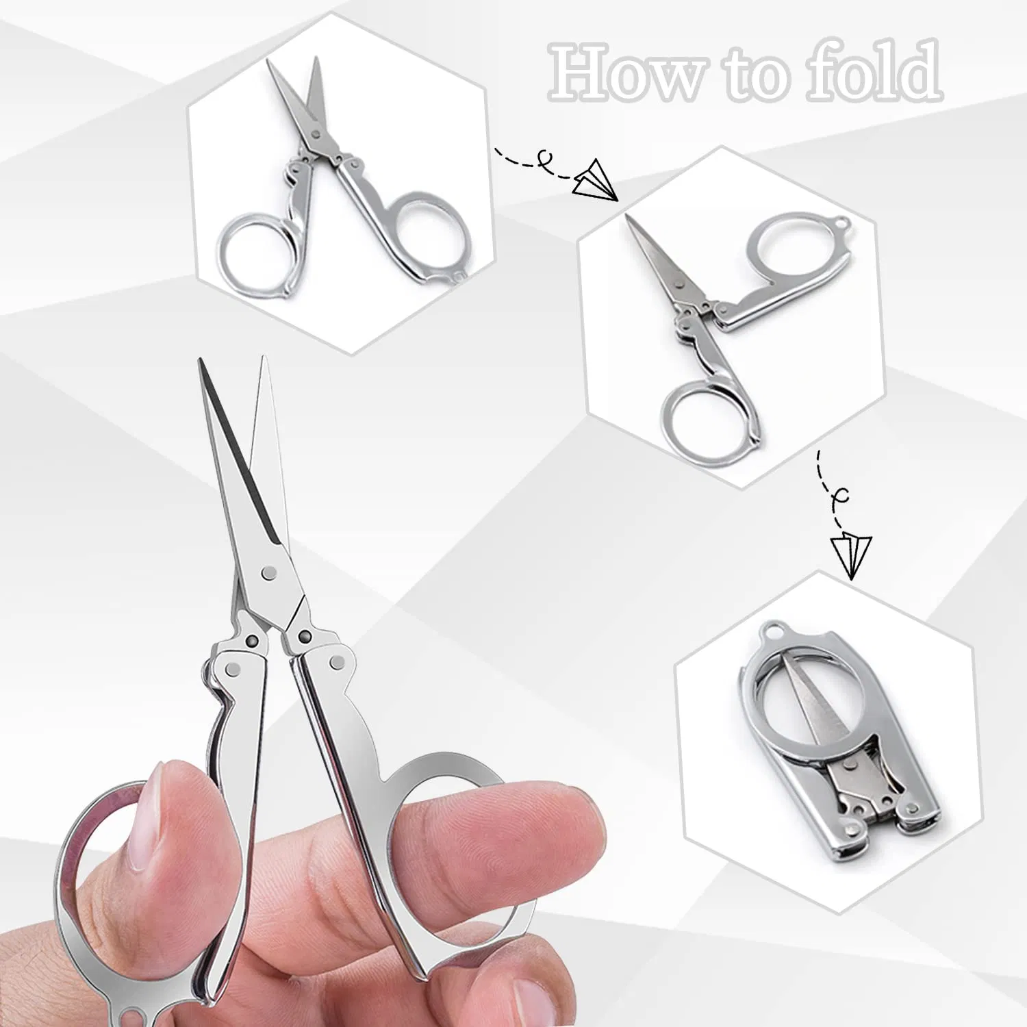 Pocket Portable Foldable Travel Scissors Tiny Mini Craft Cutter