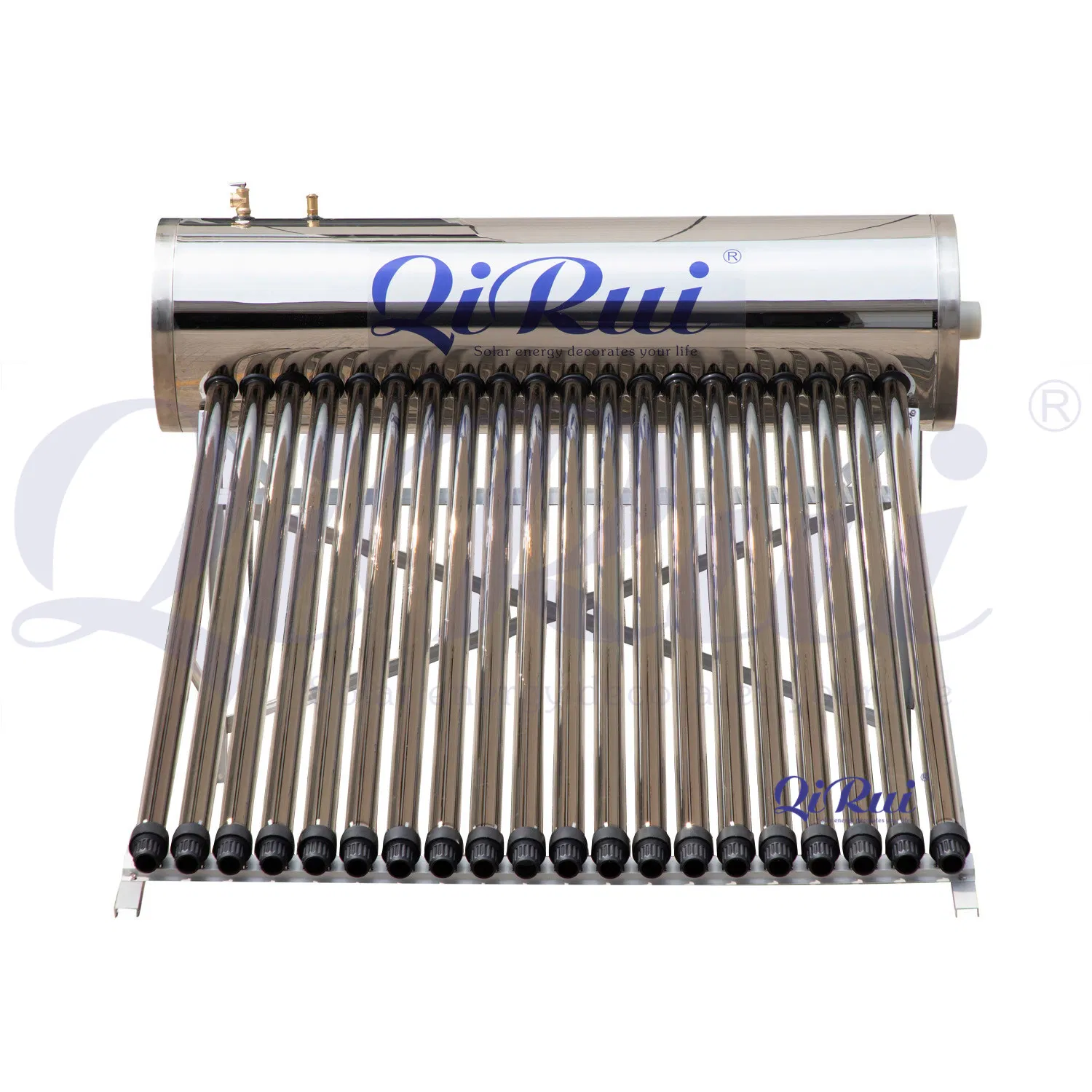 Evacuated Tube Calentador Solar Boiler Integrated Best Pressurized Geyser Direct Heating System Home Solar Energy Hot Water Heater with Copper Pipe