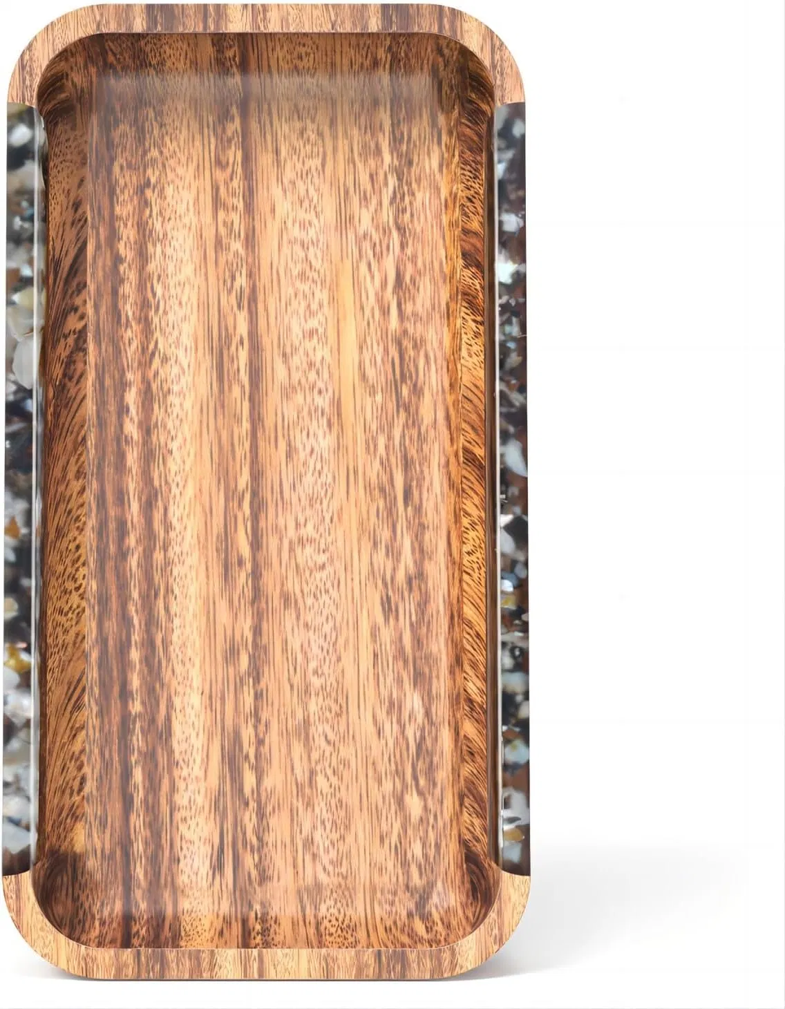 Acacia Wood and Resin Customized Serving Platter for Elegant Dining