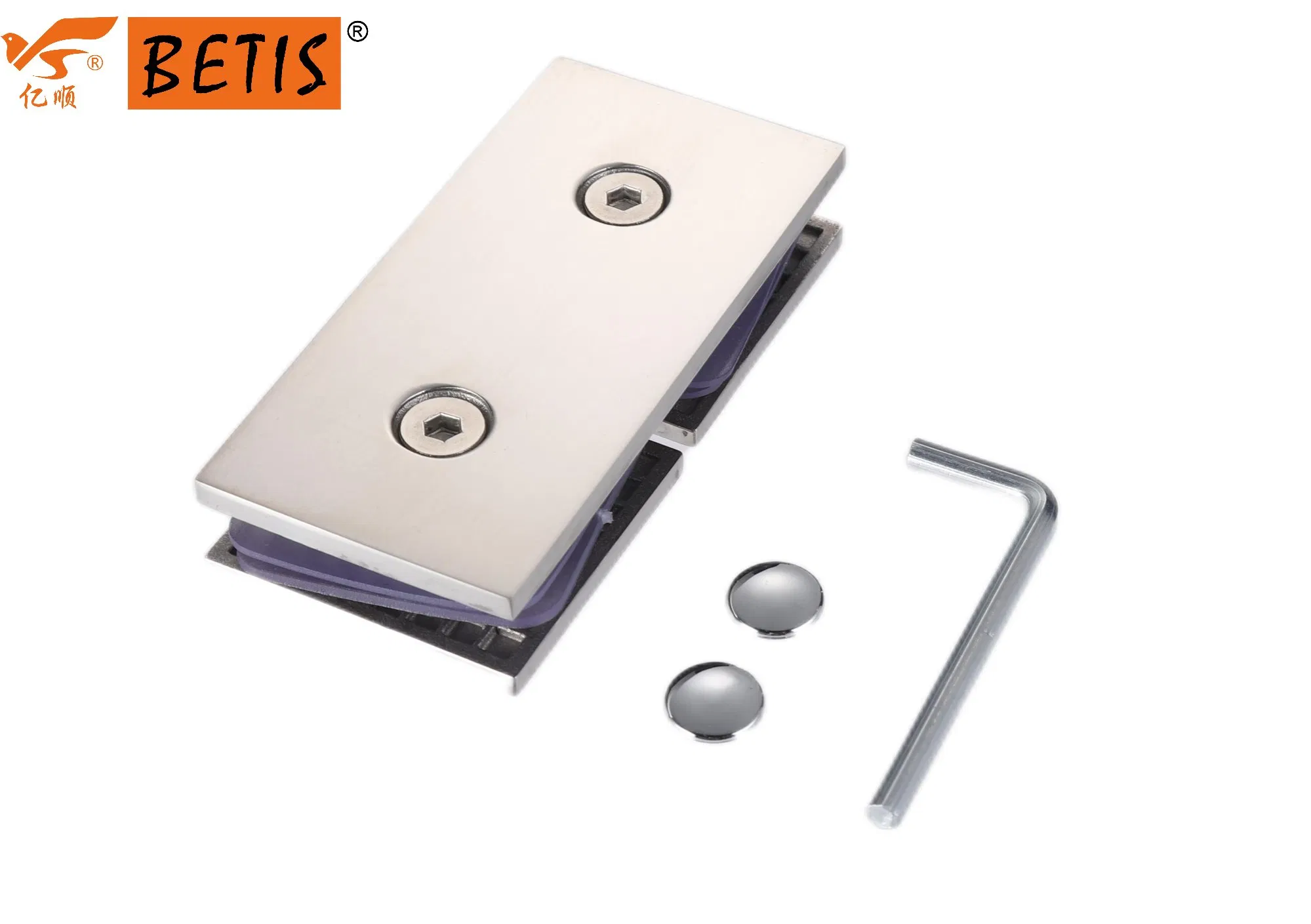 Shower Enclosure Hardware Patch Fitting Mirror Finish Heavy Duty Split-Face Glass Clamp Retaining Clip