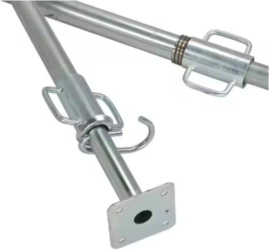 Adjustable Scaffolding Support Leg with Anti-Slip Base Plate