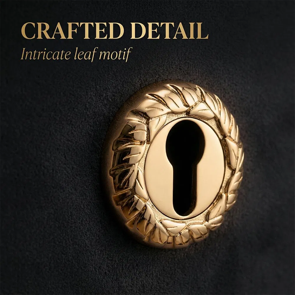 Best Price Classical Golden Leaf Engrave Zinc Alloy Escutcheon Rosette