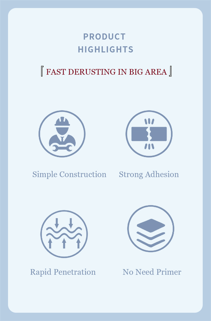 Rust Converter Surface Stabilizing Primer Strong Adhesion Long Term Corrosion Resistant Metal Protection