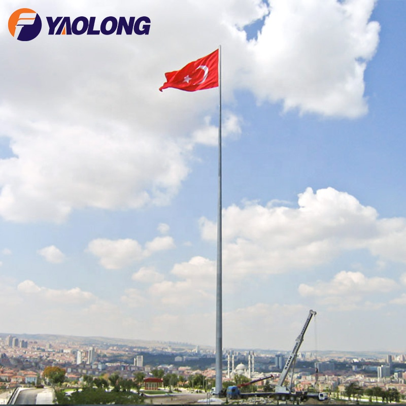 6-30m 304 304L 316 316L Stainless Steel Internal Halyard Flag Pole Aluminum Alloy Flagpole