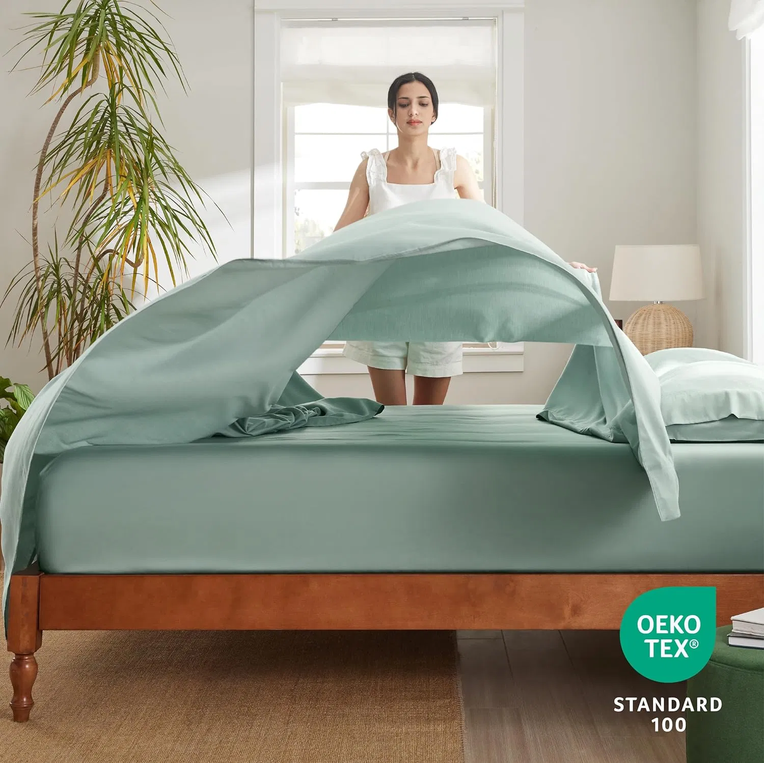 Luxury Lyocell Cotton Sheet Set Wholesale Viscose Fiber Bedding Set of 4PCS