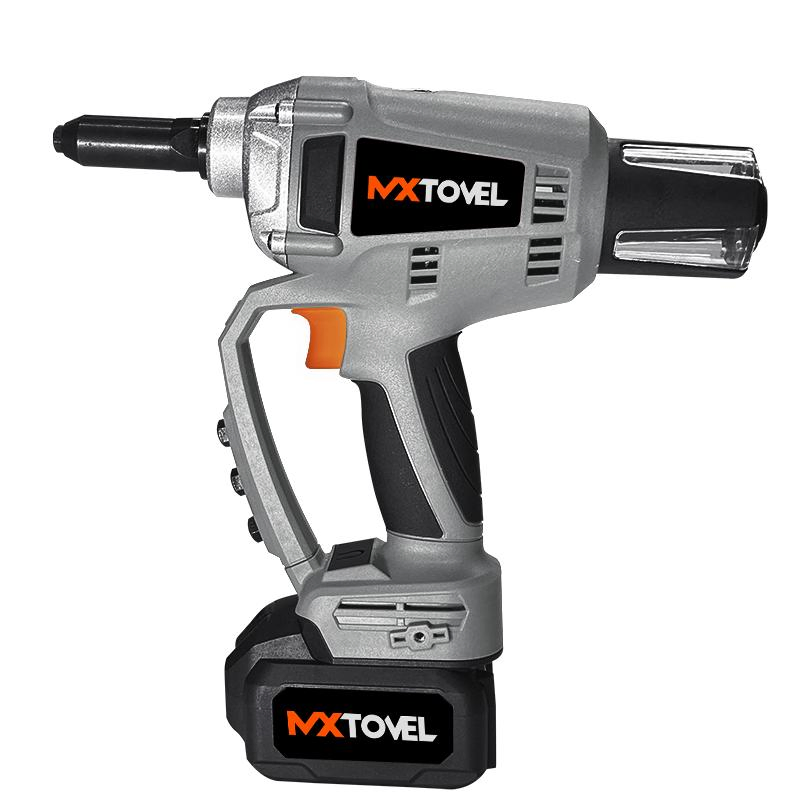 20V Lithium Battery Stainless Steel Brushless Rivet Gun Handheld Rechargeable Electric Rivet Gun