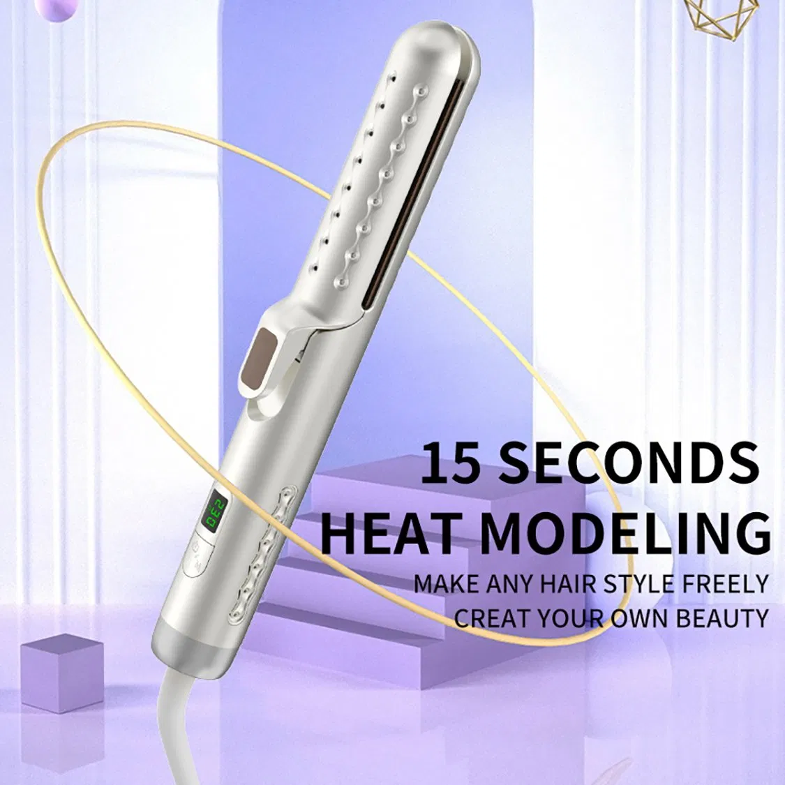 Factory Outlet Straight Hair Clip Salon Professional LED Temperature Control Hair Straightener