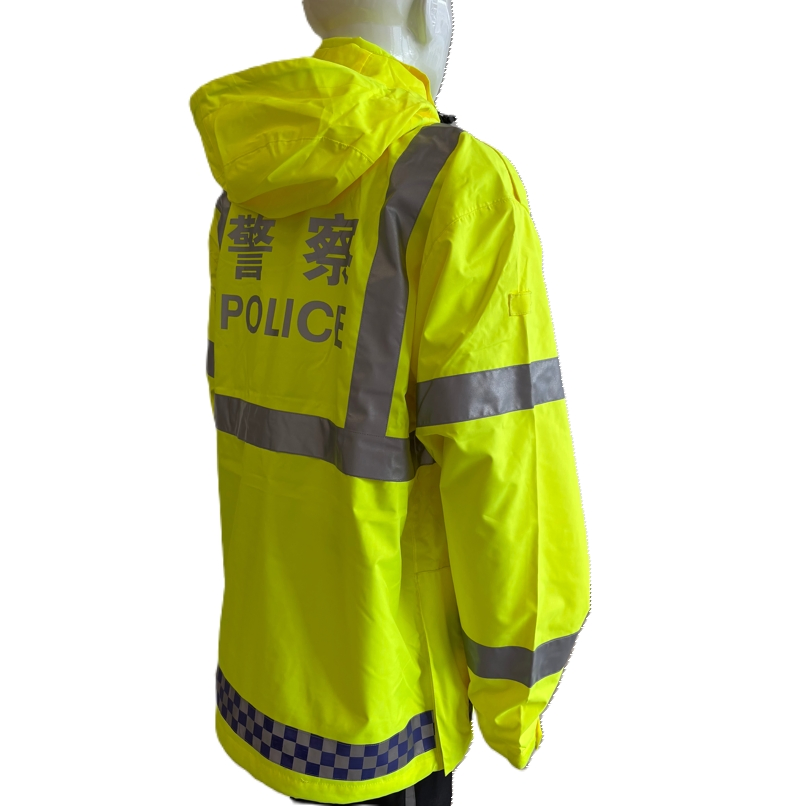 High-Visibility Safety Reflective Raincoat with Reflective System Crystal Color Grid High-Strength Waterproof CPL- Hrpj