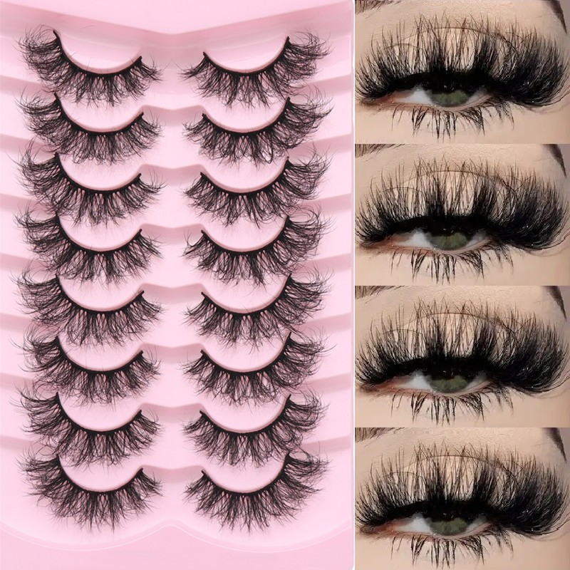 Private Label New Eyelashes 3D Mink Eyelash 8 Pairs Wholesale Price