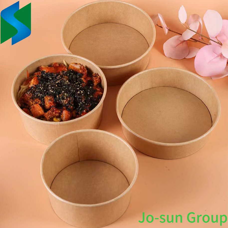 Personalized Food Grade Packaging Custom Printing Round Cardboard Disposasble Paper Bowl Paper Plate & Bowl with Lid