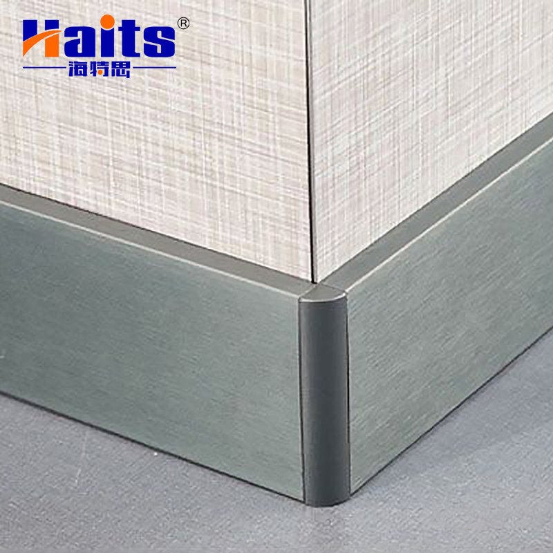 Kitchen Hardware Aluminum Skirting Board for Leg Black Grey Color Furniture Fittings