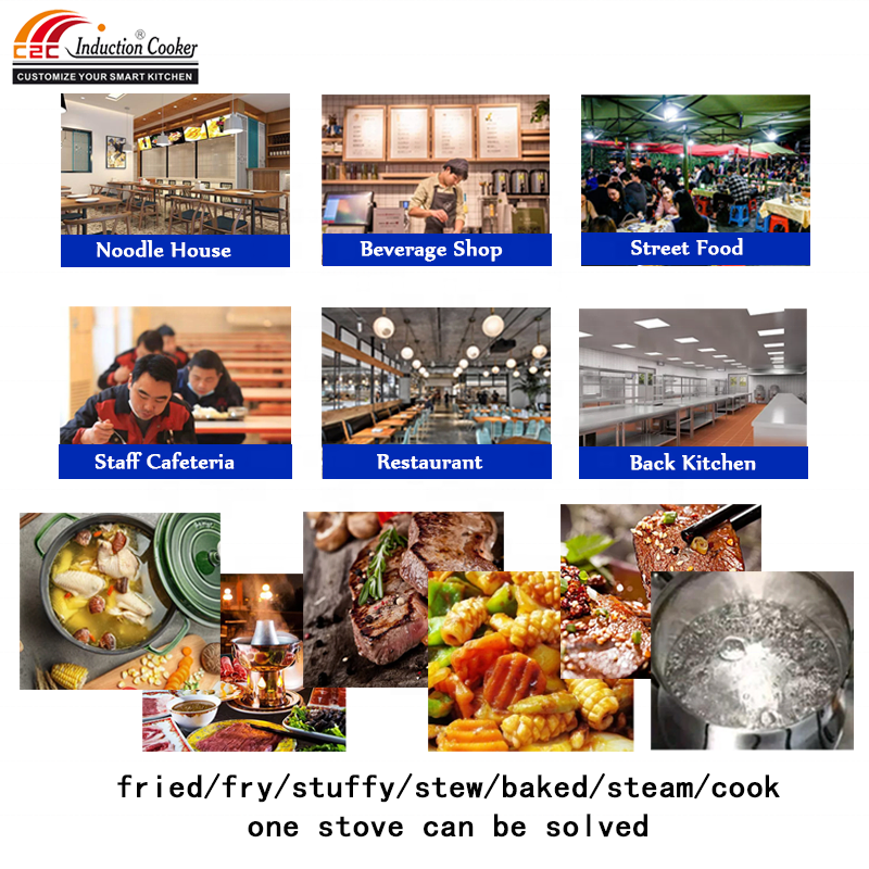 Heavy Duty Commercial Induction Cooktop 5kw– 8kw Ceramic Hob Electric Stove for Restaurant Kitchen