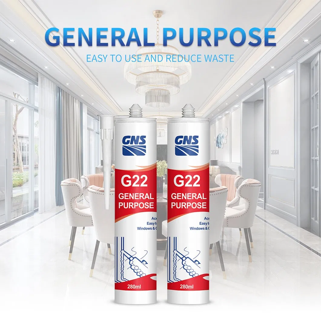 280g Silicone Sealant Adhesive Seal Bond Gp Clear for Construction