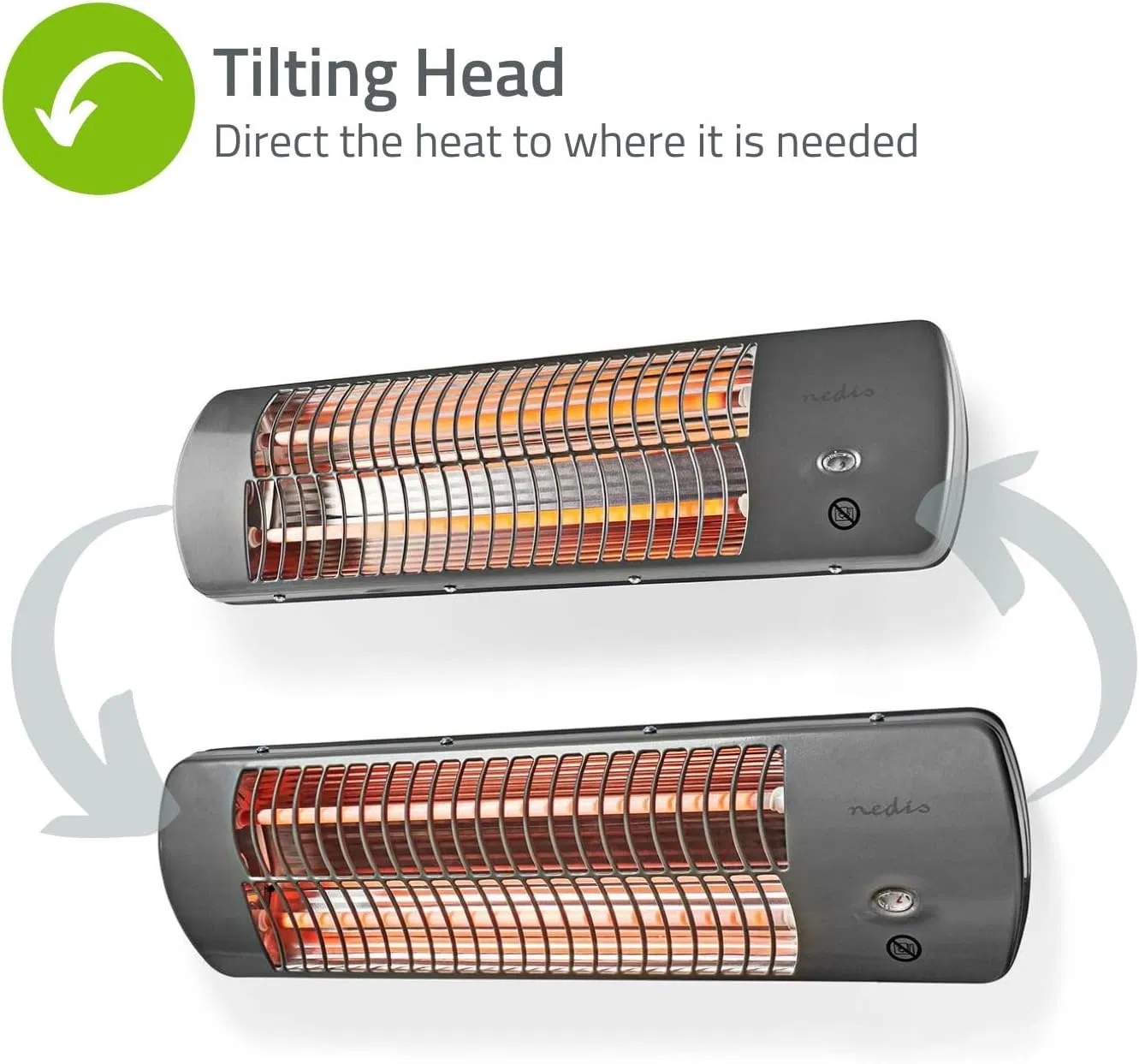 1500W Quartz Halogen Heater with 3 Heating Stages 220-240V for Room (NSB-C24)