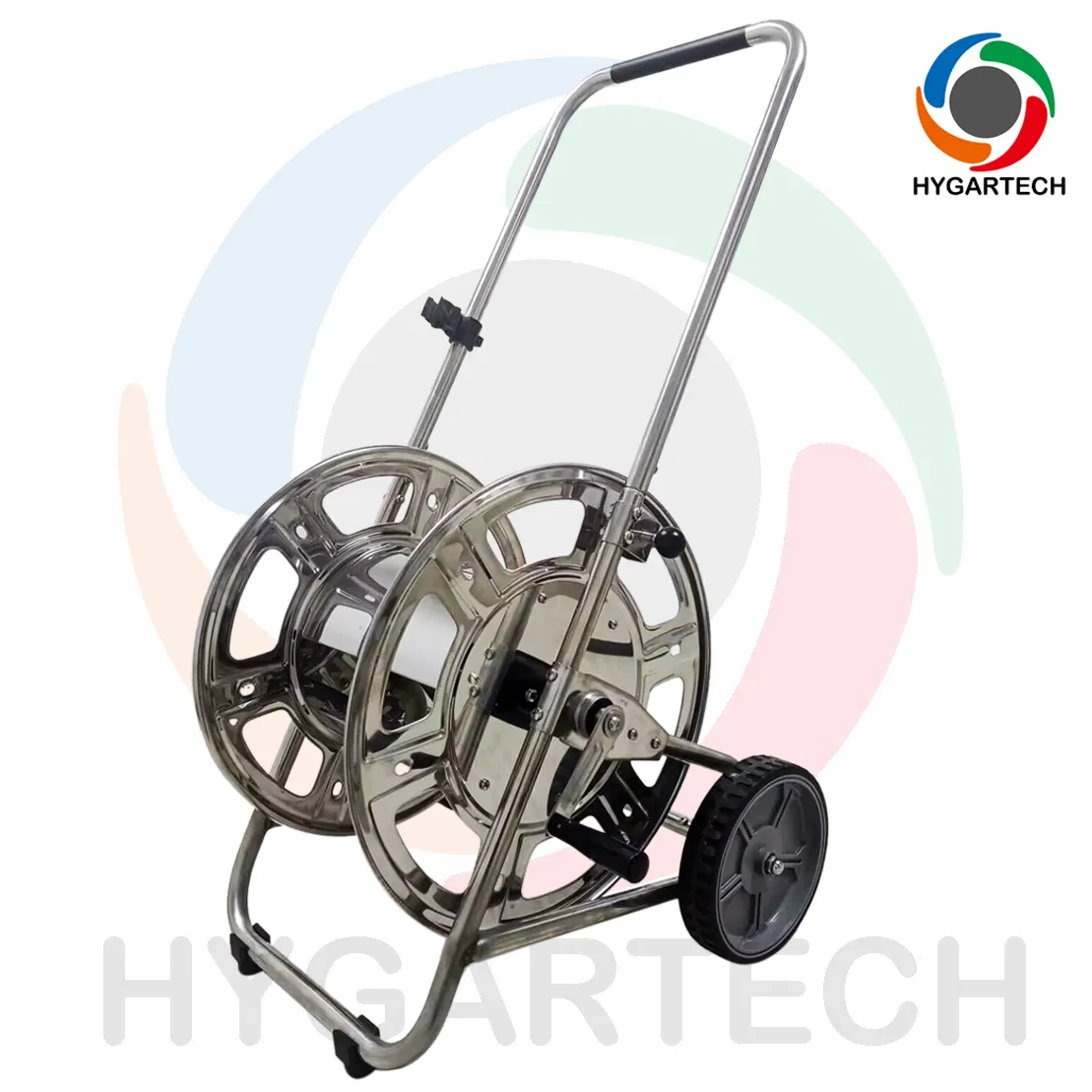 Multifunctional Metal Trolley Hose Cart with Stainless Steel Construction Brass Flow Way and 3/4"Nh North American Hose Threaded Adaptor
