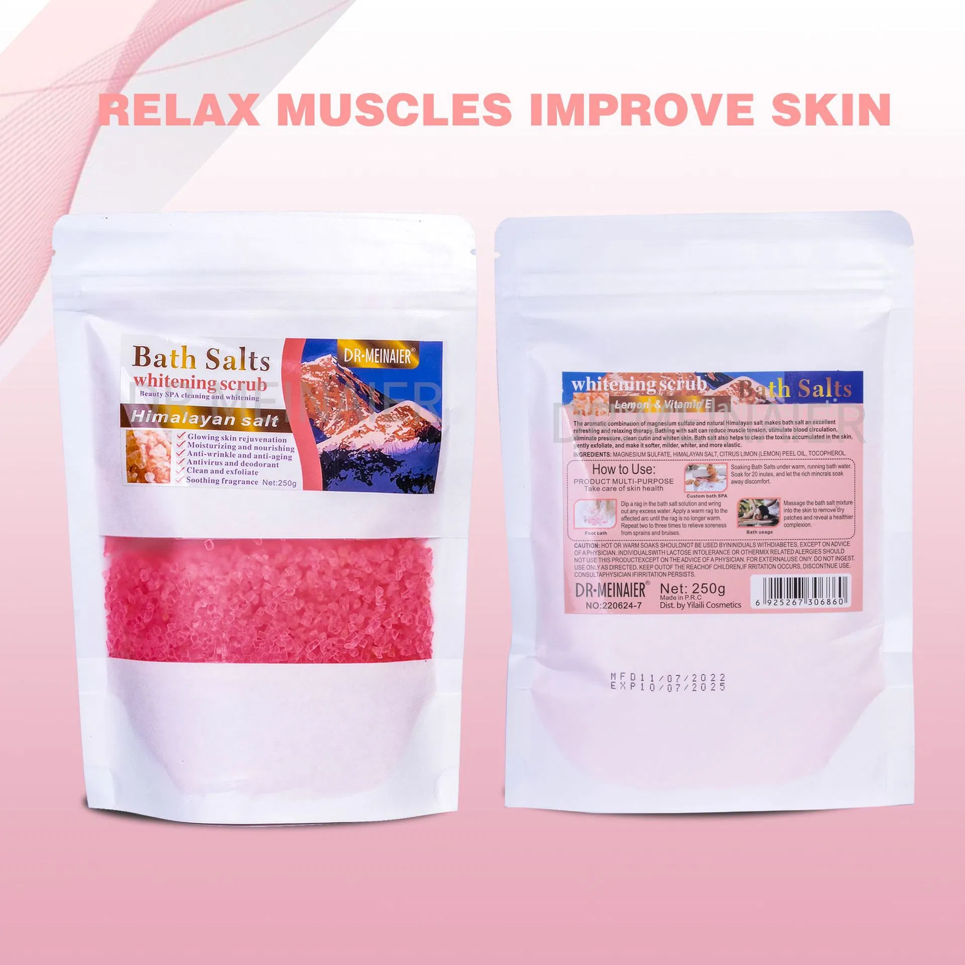 OEM Natural Sea Salt Body Scrub SPA Deep Clean Bath Salts Whitening Exfoliator