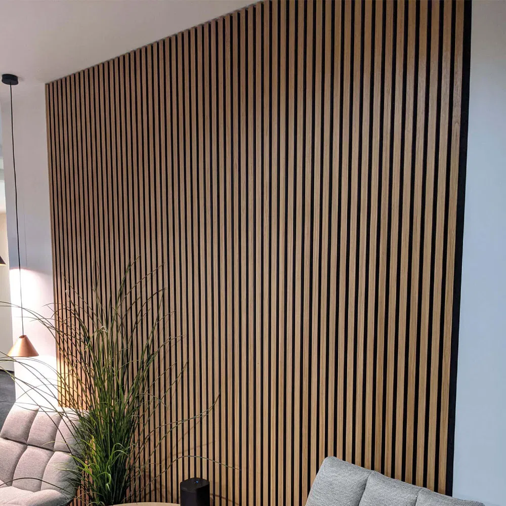Wholesale Felt Wood Slats Sound Absorbing Acoustic Panel Interior Decoration Polyester Slats