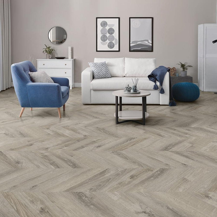 Водостойкий SPC ламинат Fishbone Sterling для офиса и гостиницы