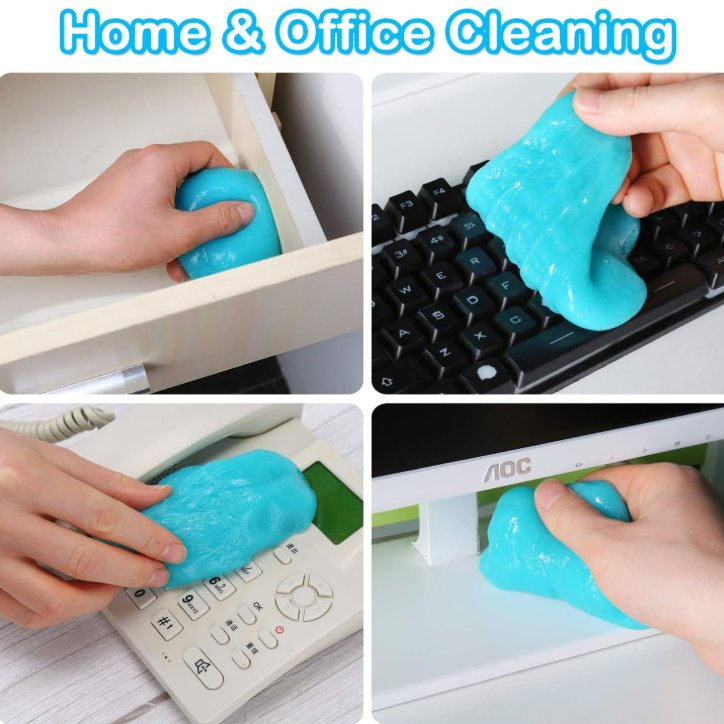 Car Keyboard & Window Cleaning Gel, Dust Removal Sticky Cleaning Putty, Multi-Functional Magic Dust Cleaning Slime
