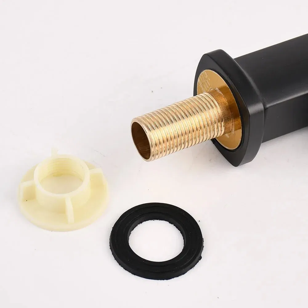 Wholesale Moon Style Basin Faucet Black Plastic Single Handle Cold Water Chromed Wash Taps