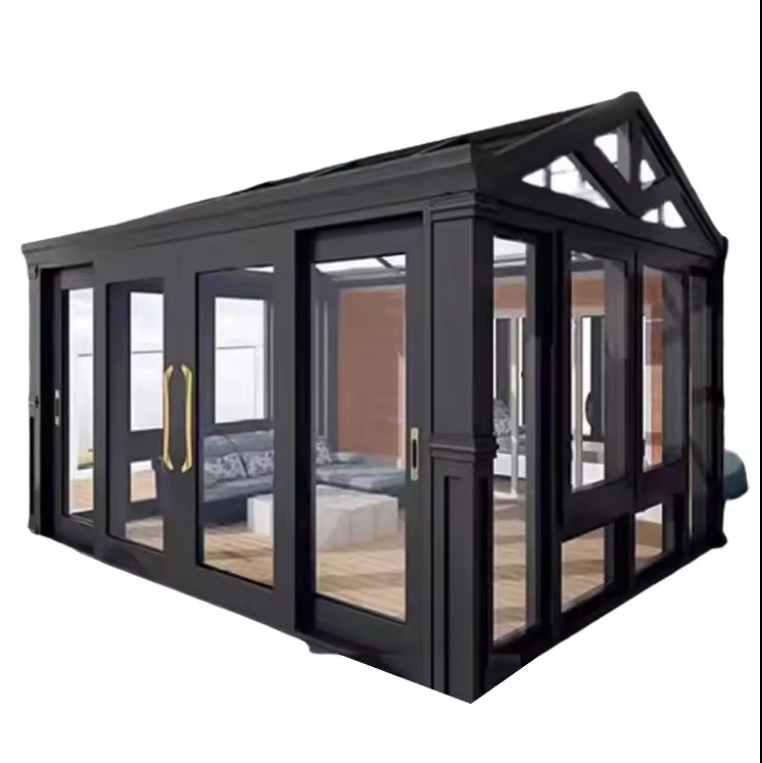 Modern Aluminum Sunroom with Slant Roof Lowes Living Room Conservatory Enclosure Outdoor Glasshouse and Glassroom