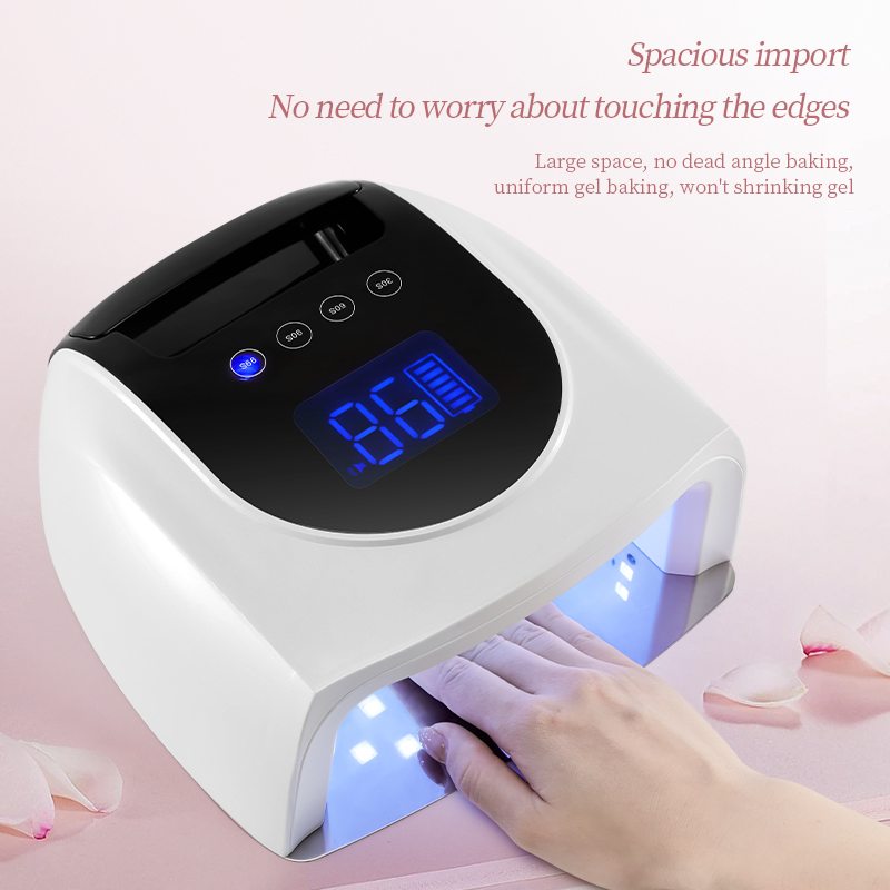 Touch Screen UV LED Nail Lamp Rechargeable 96W, 42PCS LED Light Beads Gel Polish Dryer